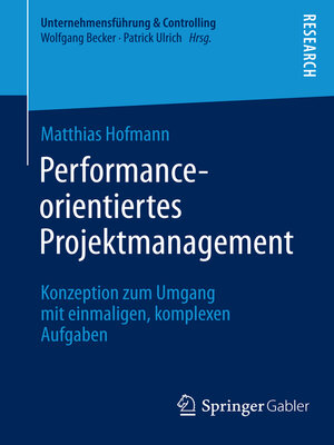 cover image of Performance-orientiertes Projektmanagement